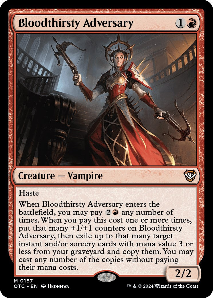 Bloodthirsty Adversary [Outlaws of Thunder Junction Commander] MTG Single Magic: The Gathering | Red Claw Gaming