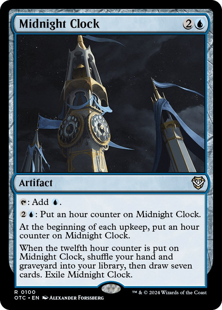 Midnight Clock [Outlaws of Thunder Junction Commander] MTG Single Magic: The Gathering | Red Claw Gaming