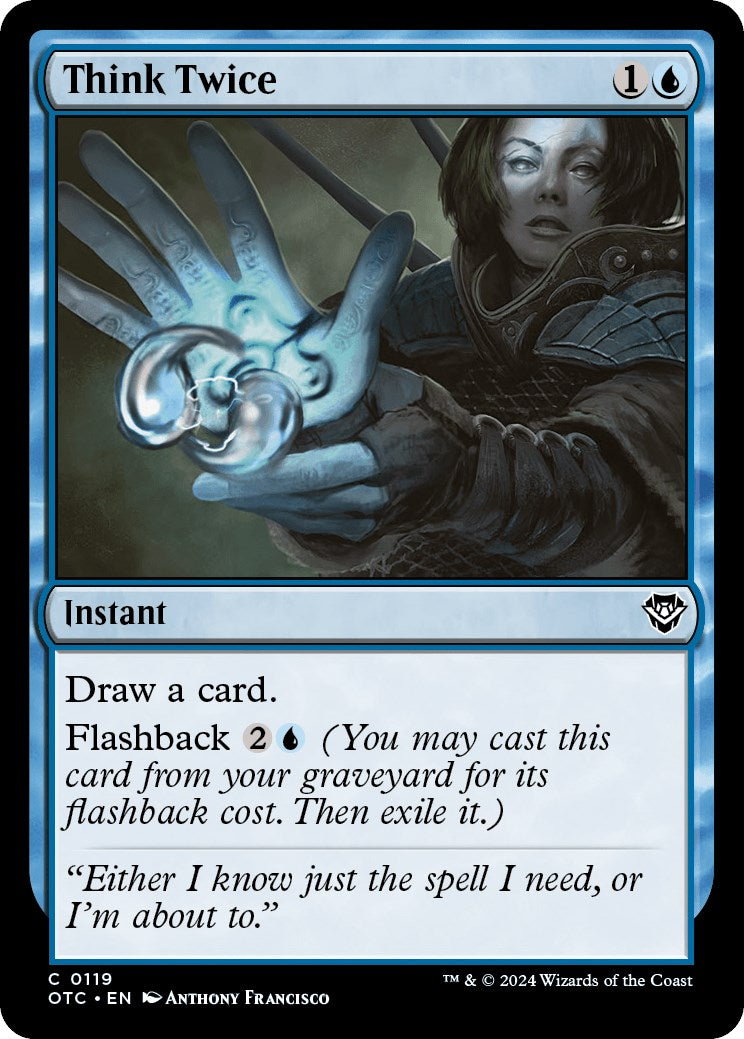 Think Twice [Outlaws of Thunder Junction Commander] MTG Single Magic: The Gathering | Red Claw Gaming