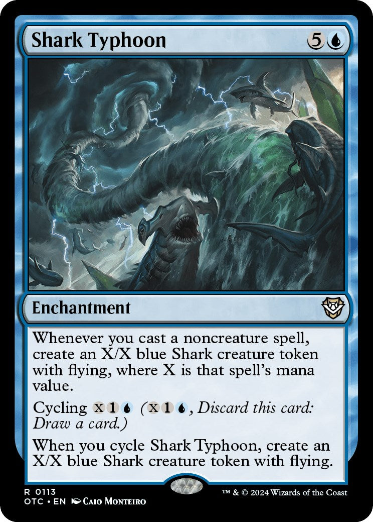 Shark Typhoon [Outlaws of Thunder Junction Commander] MTG Single Magic: The Gathering | Red Claw Gaming