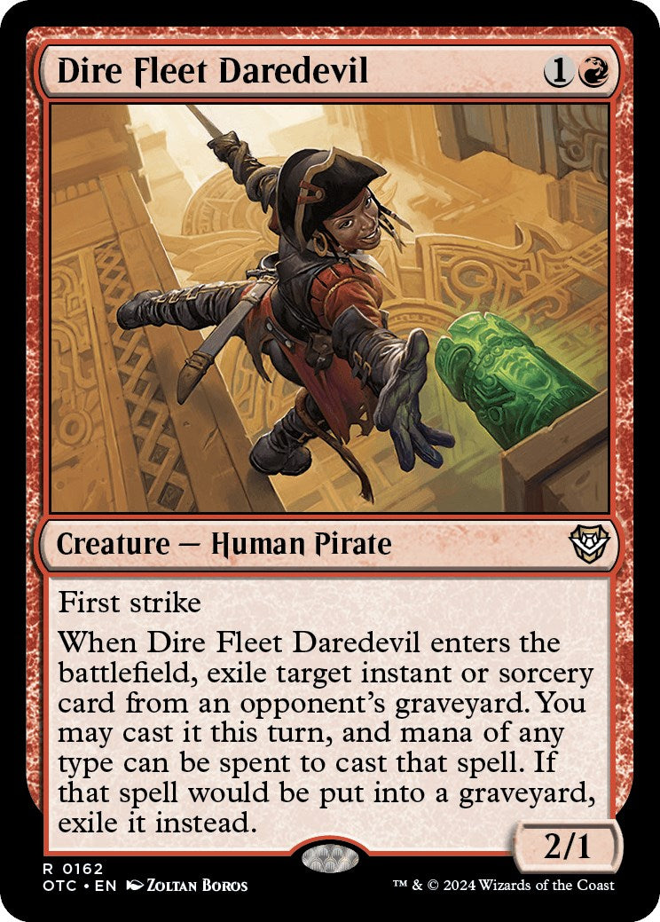Dire Fleet Daredevil [Outlaws of Thunder Junction Commander] MTG Single Magic: The Gathering | Red Claw Gaming