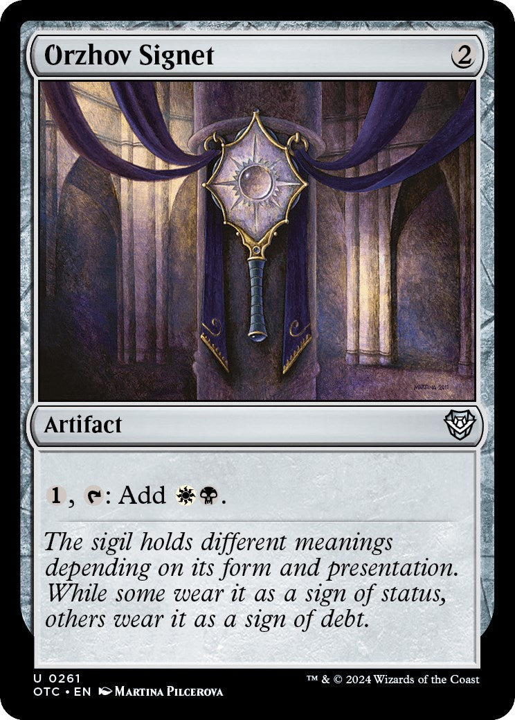Orzhov Signet [Outlaws of Thunder Junction Commander] MTG Single Magic: The Gathering | Red Claw Gaming