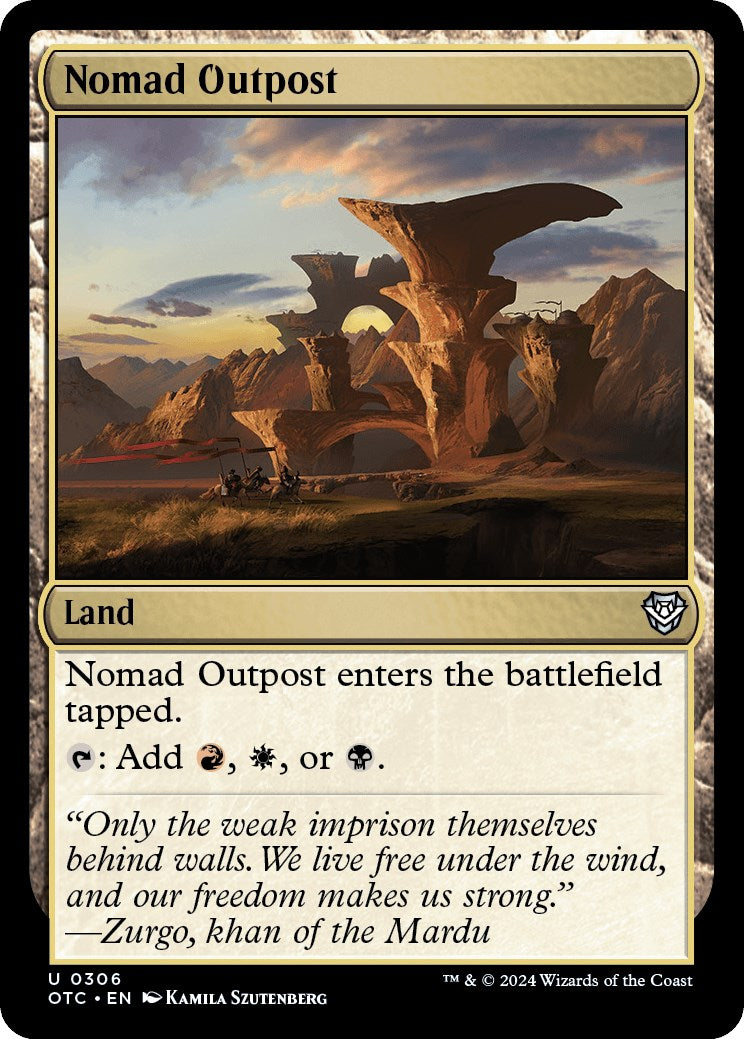 Nomad Outpost [Outlaws of Thunder Junction Commander] MTG Single Magic: The Gathering | Red Claw Gaming