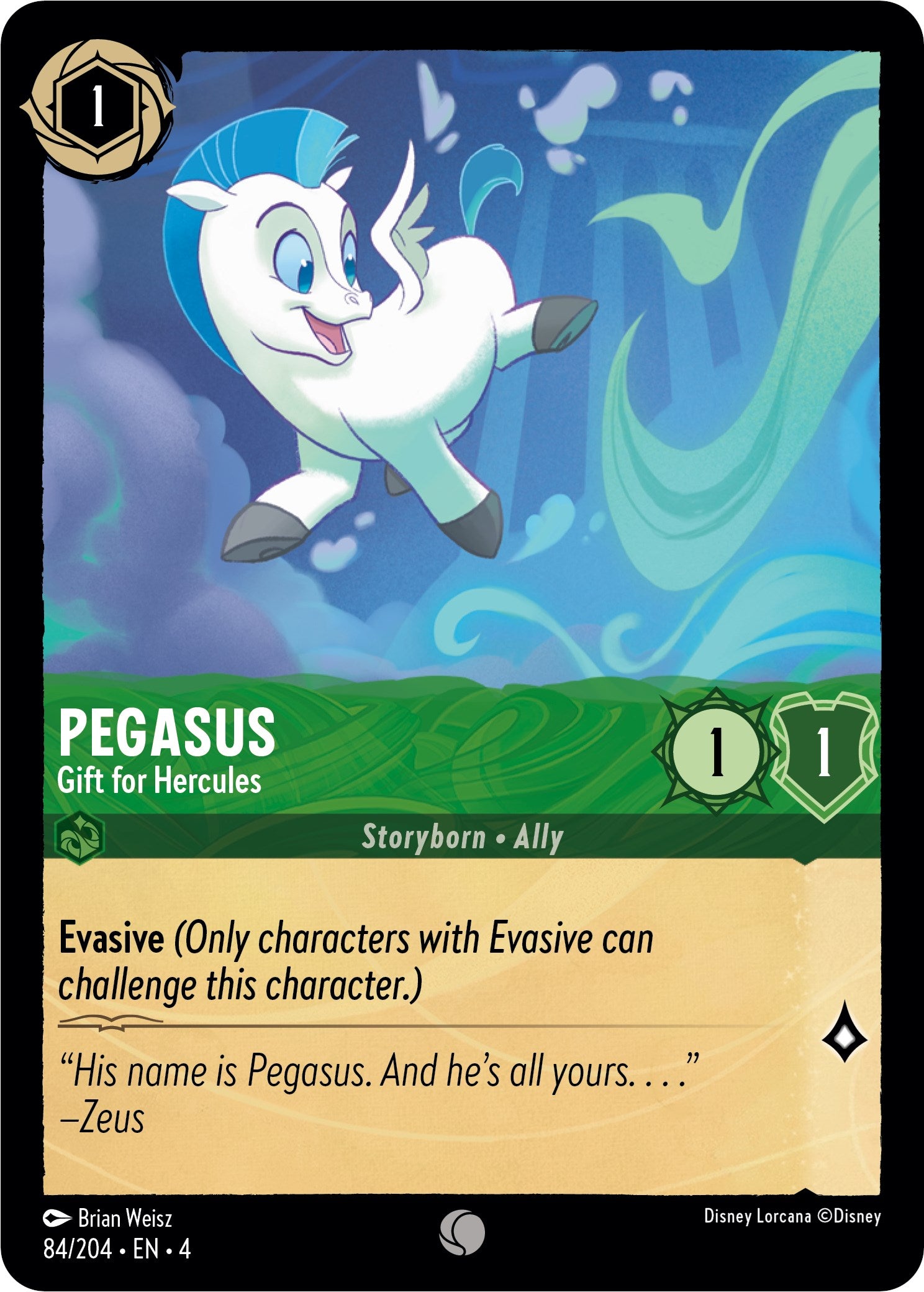 Pegasus - Gift for Hercules (84/204) [Ursula's Return] Lorcana Single Disney | Red Claw Gaming