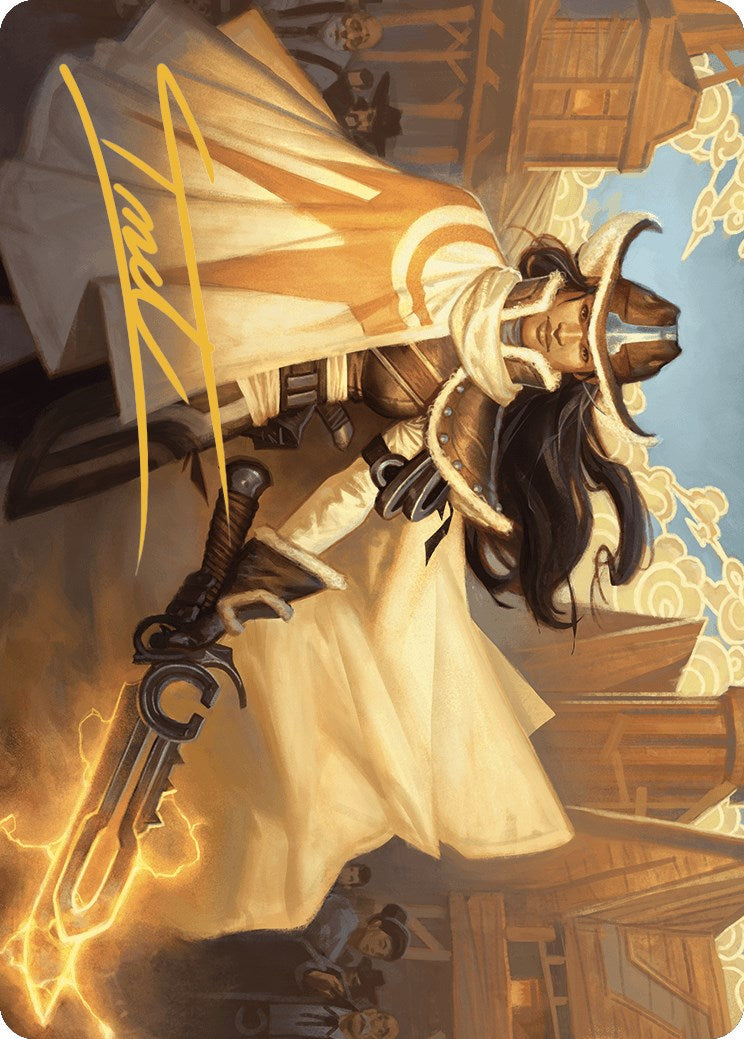 Omenport Vigilante Art Card (Gold-Stamped Signature) [Outlaws of Thunder Junction Art Series] MTG Single Magic: The Gathering | Red Claw Gaming