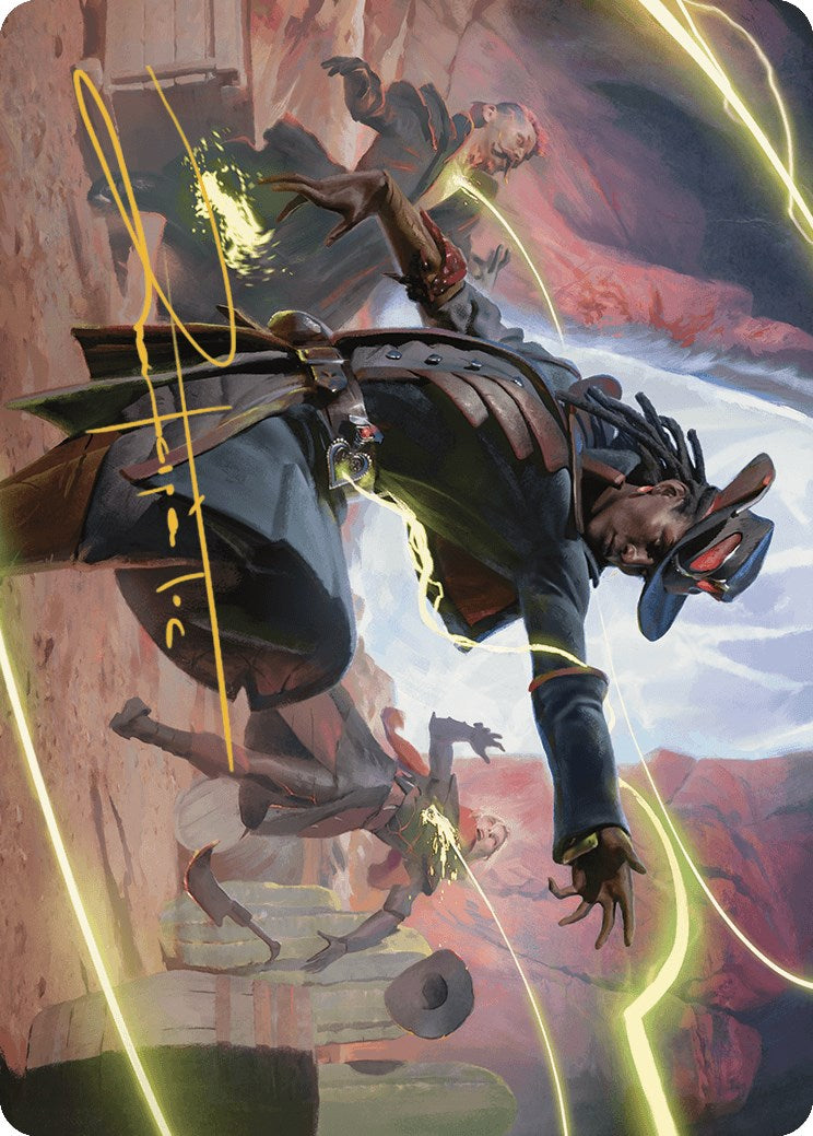 Lilah, Undefeated Slickshot Art Card (Gold-Stamped Signature) [Outlaws of Thunder Junction Art Series] MTG Single Magic: The Gathering    | Red Claw Gaming