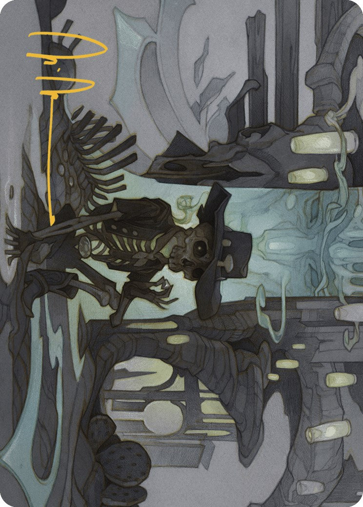 Tinybones Joins Up Art Card (Gold-Stamped Signature) [Outlaws of Thunder Junction Art Series] MTG Single Magic: The Gathering    | Red Claw Gaming