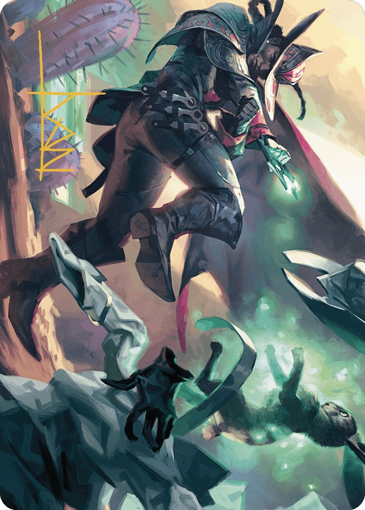 Metamorphic Blast Art Card (Gold-Stamped Signature) [Outlaws of Thunder Junction Art Series] MTG Single Magic: The Gathering | Red Claw Gaming