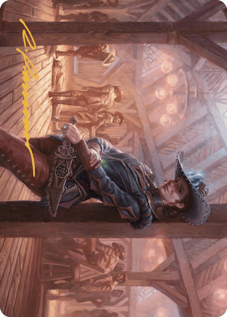 Marchesa, Dealer of Death Art Card (Gold-Stamped Signature) [Outlaws of Thunder Junction Art Series] MTG Single Magic: The Gathering | Red Claw Gaming
