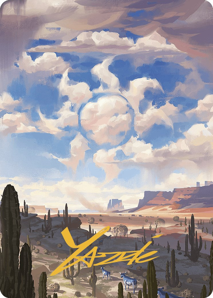 Plains Art Card (Gold-Stamped Signature) [Outlaws of Thunder Junction Art Series] MTG Single Magic: The Gathering    | Red Claw Gaming