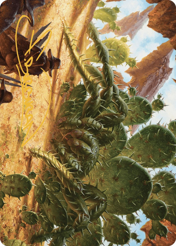 Cactarantula Art Card (Gold-Stamped Signature) [Outlaws of Thunder Junction Art Series] MTG Single Magic: The Gathering    | Red Claw Gaming