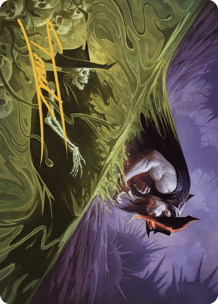 Pillage the Bog Art Card (Gold-Stamped Signature) [Outlaws of Thunder Junction Art Series] MTG Single Magic: The Gathering    | Red Claw Gaming