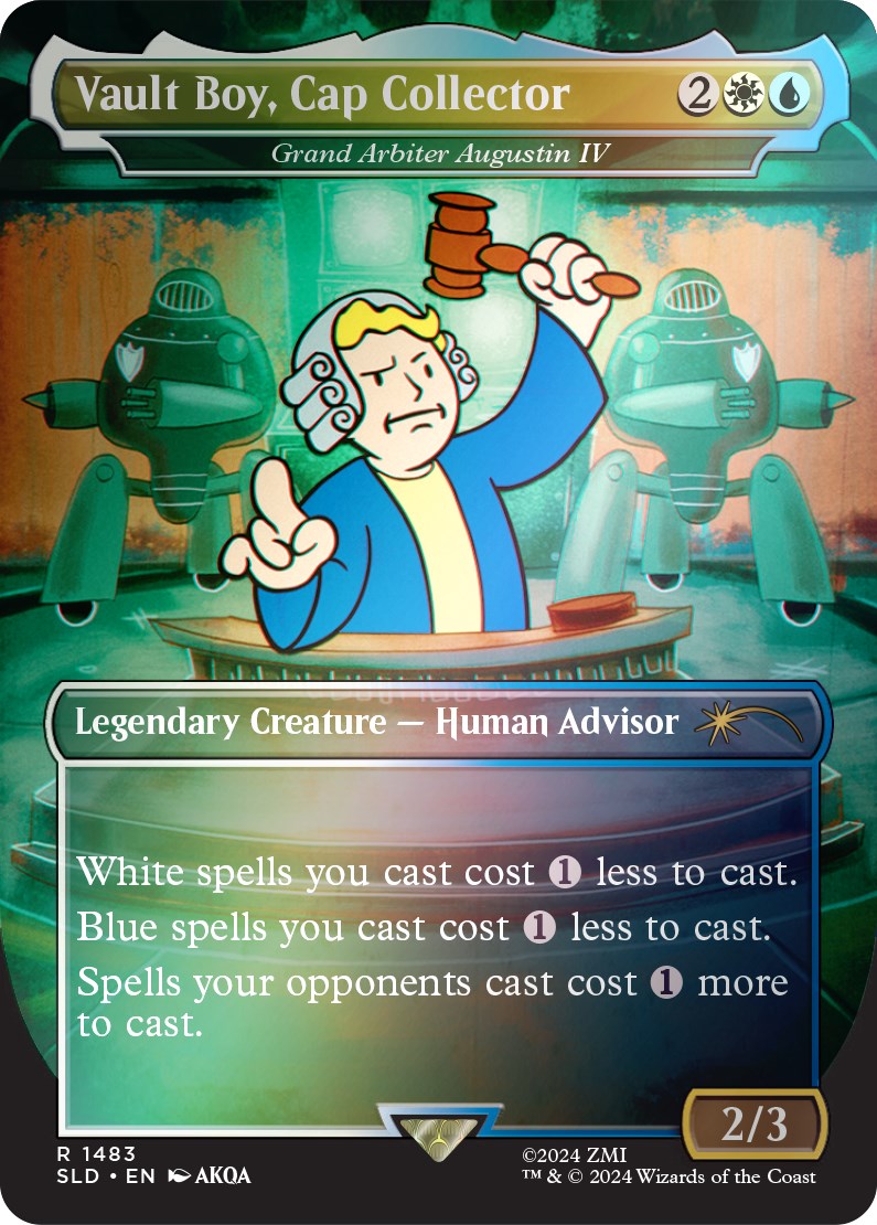 Vault Boy, Cap Collector - Grand Arbiter Augustin IV (Rainbow Foil) [Secret Lair Drop Series] MTG Single Magic: The Gathering | Red Claw Gaming