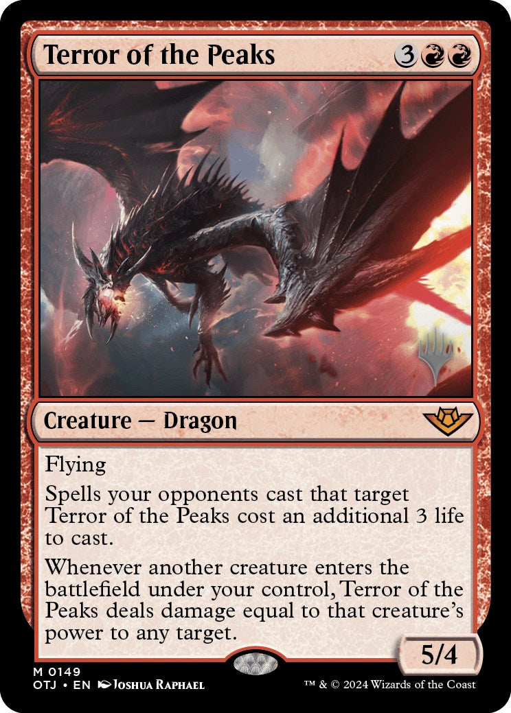 Terror of the Peaks (Promo Pack) [Outlaws of Thunder Junction Promos] MTG Single Magic: The Gathering | Red Claw Gaming