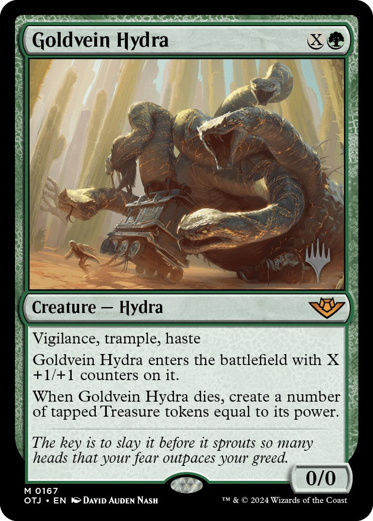 Goldvein Hydra (Promo Pack) [Outlaws of Thunder Junction Promos] MTG Single Magic: The Gathering | Red Claw Gaming