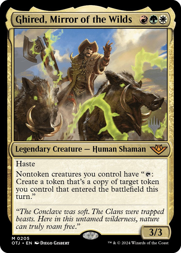 Ghired, Mirror of the Wilds (Promo Pack) [Outlaws of Thunder Junction Promos] MTG Single Magic: The Gathering | Red Claw Gaming