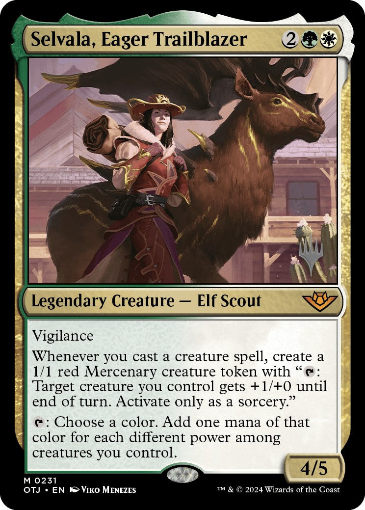 Selvala, Eager Trailblazer (Promo Pack) [Outlaws of Thunder Junction Promos] MTG Single Magic: The Gathering | Red Claw Gaming