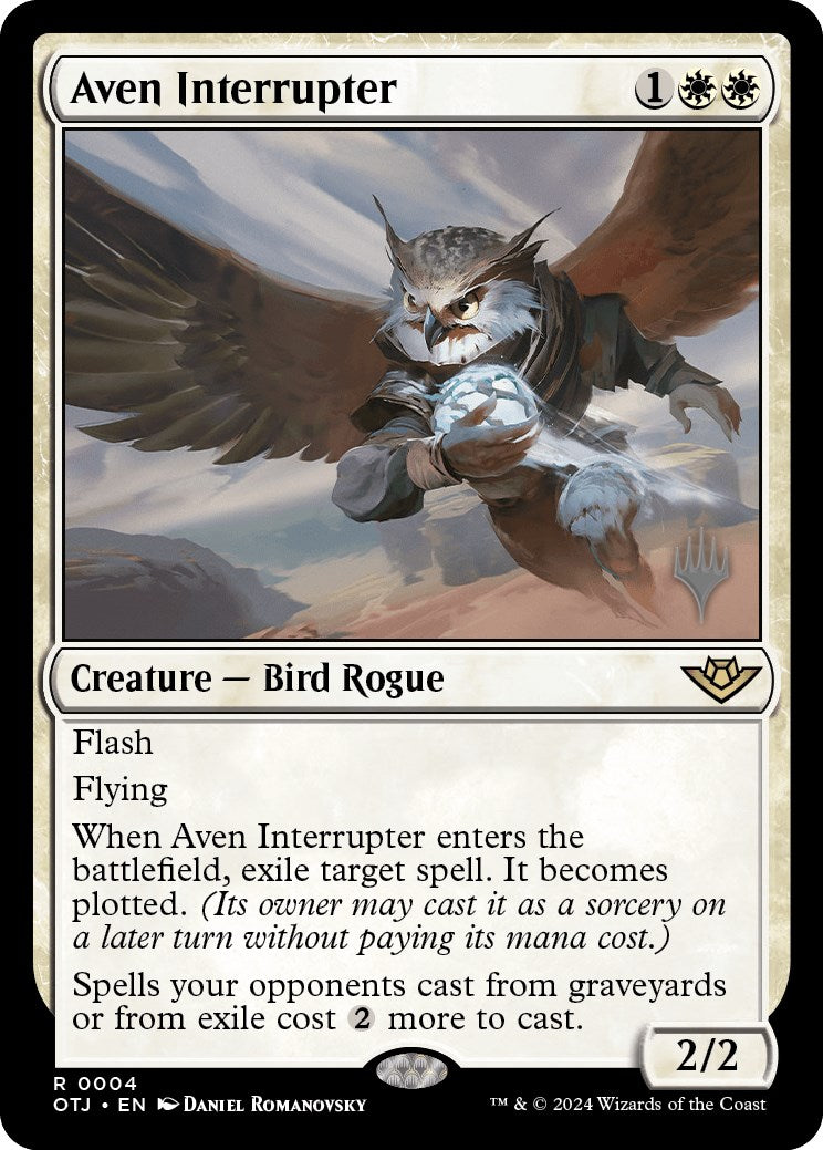 Aven Interrupter (Promo Pack) [Outlaws of Thunder Junction Promos] MTG Single Magic: The Gathering | Red Claw Gaming