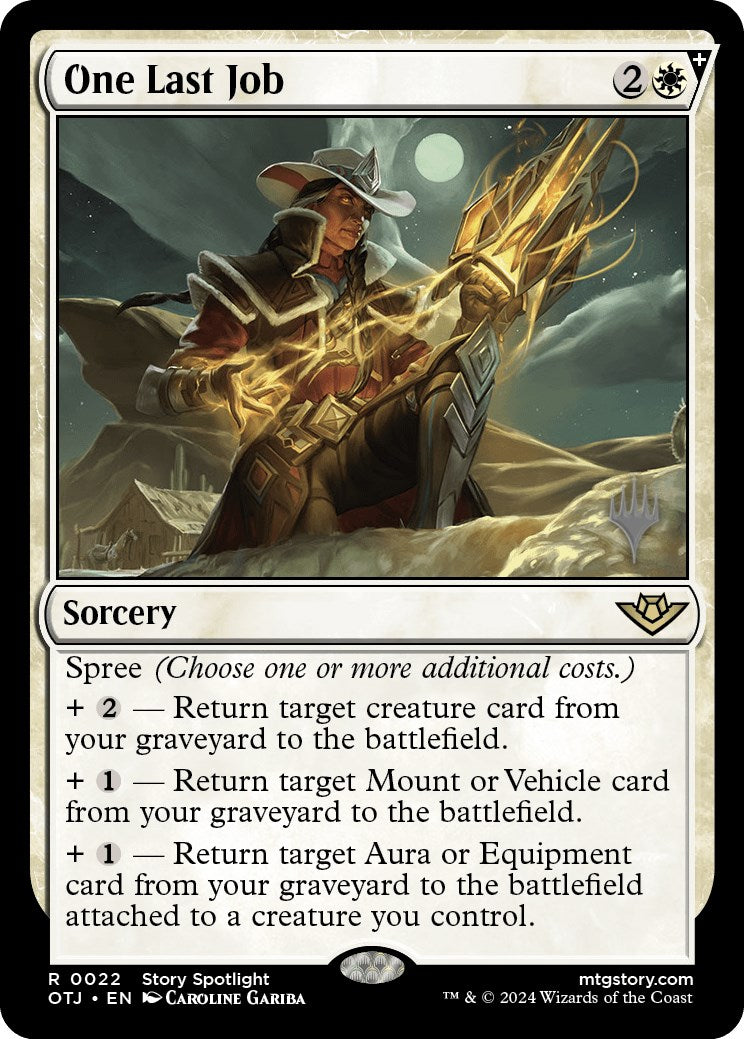 One Last Job (Promo Pack) [Outlaws of Thunder Junction Promos] MTG Single Magic: The Gathering | Red Claw Gaming
