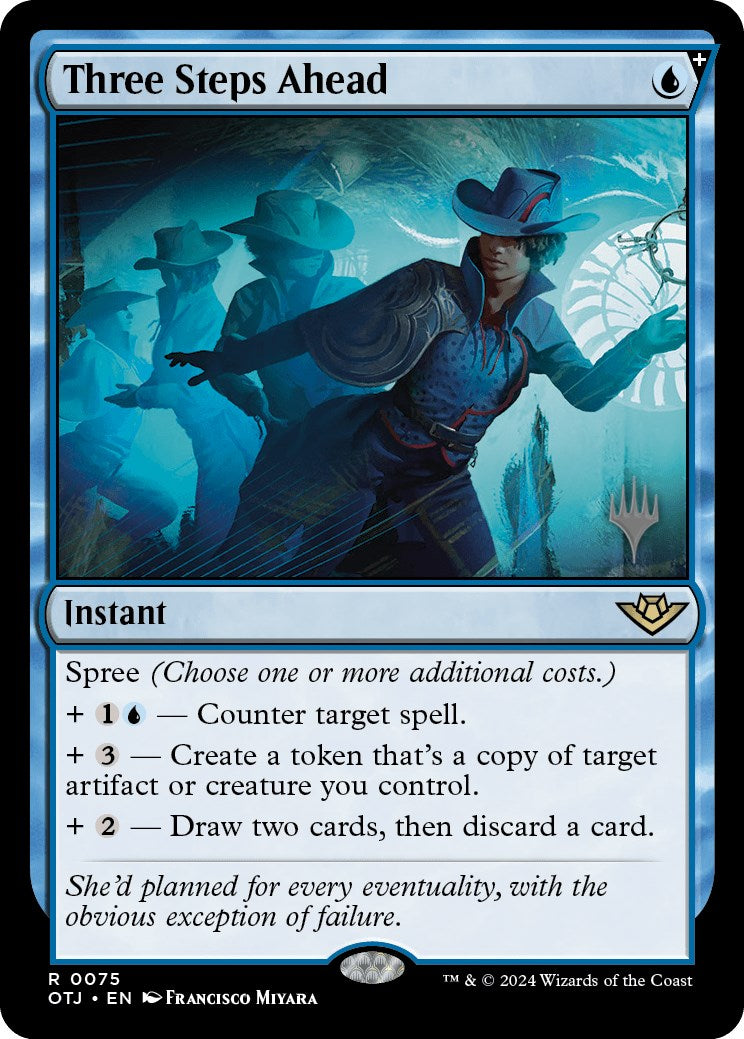 Three Steps Ahead (Promo Pack) [Outlaws of Thunder Junction Promos] MTG Single Magic: The Gathering | Red Claw Gaming