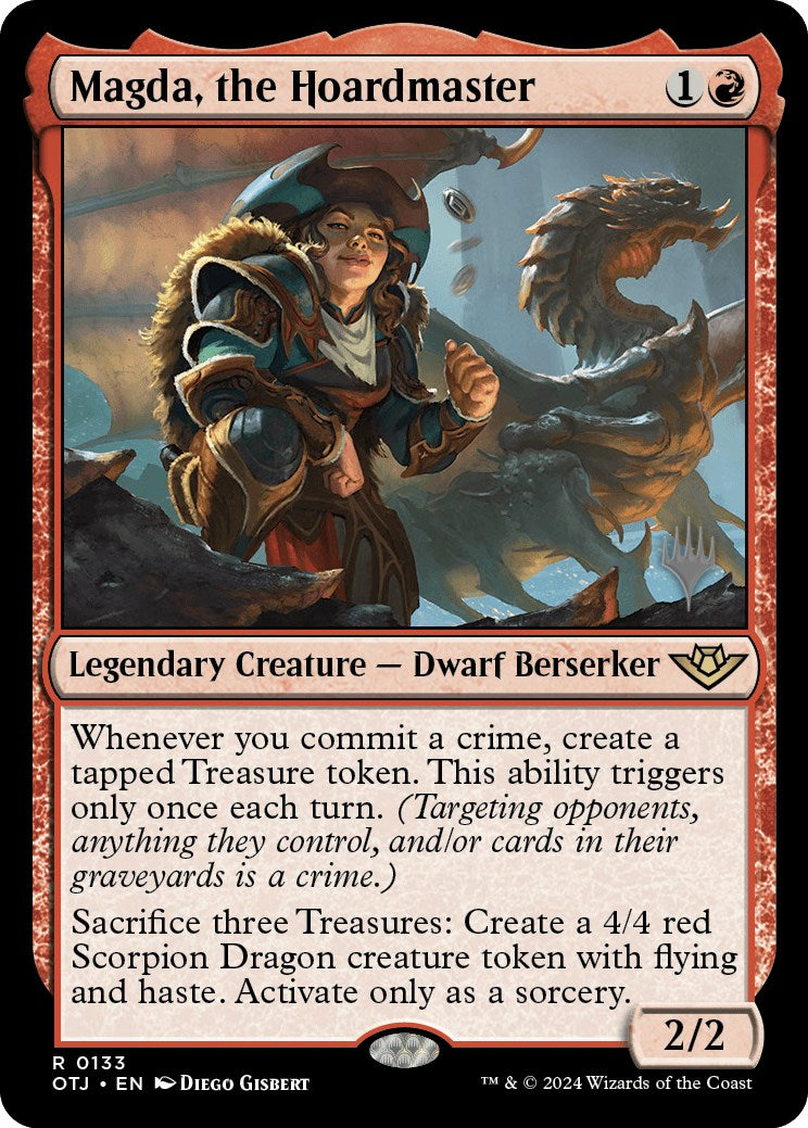 Magda, the Hoardmaster (Promo Pack) [Outlaws of Thunder Junction Promos] MTG Single Magic: The Gathering | Red Claw Gaming