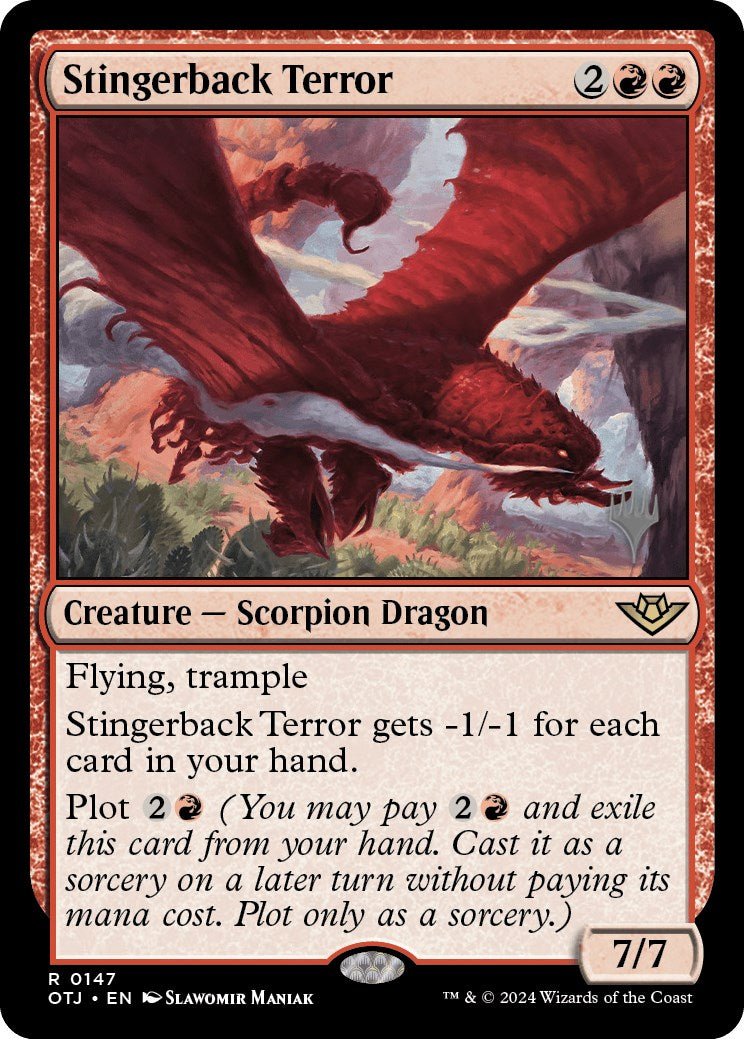 Stingerback Terror (Promo Pack) [Outlaws of Thunder Junction Promos] MTG Single Magic: The Gathering | Red Claw Gaming