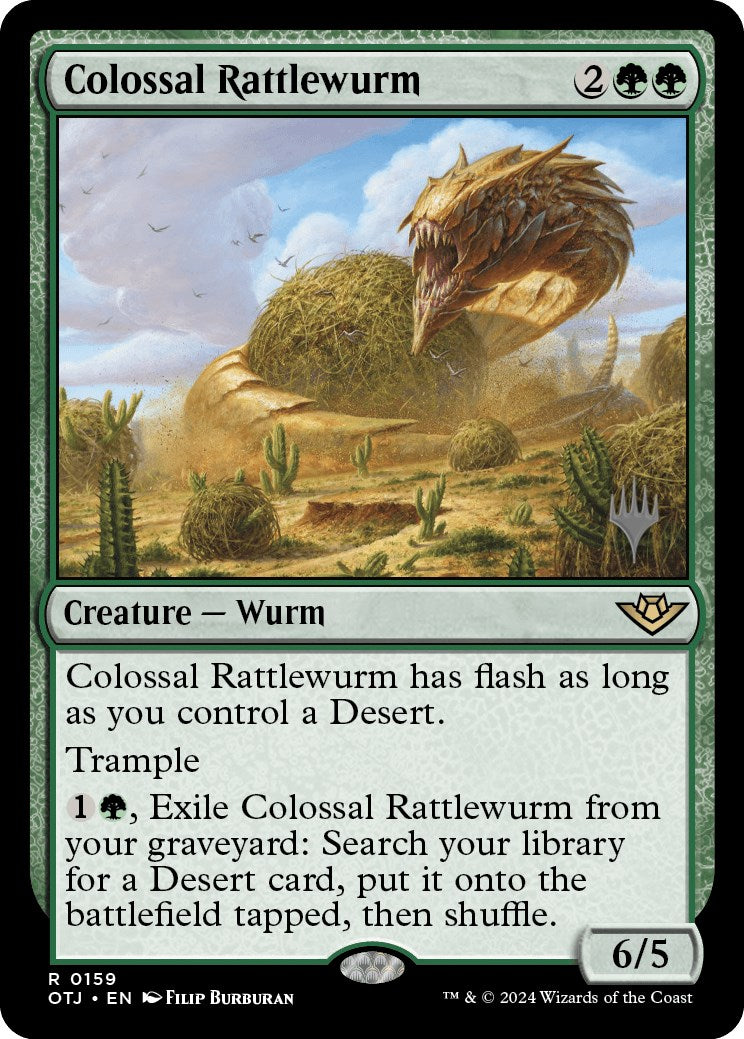 Colossal Rattlewurm (Promo Pack) [Outlaws of Thunder Junction Promos] MTG Single Magic: The Gathering | Red Claw Gaming