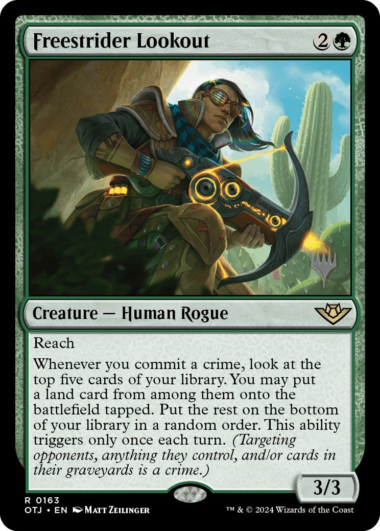 Freestrider Lookout (Promo Pack) [Outlaws of Thunder Junction Promos] MTG Single Magic: The Gathering | Red Claw Gaming