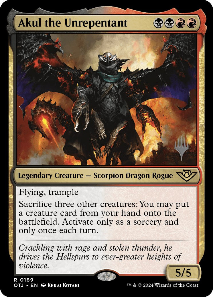 Akul the Unrepentant (Promo Pack) [Outlaws of Thunder Junction Promos] MTG Single Magic: The Gathering | Red Claw Gaming