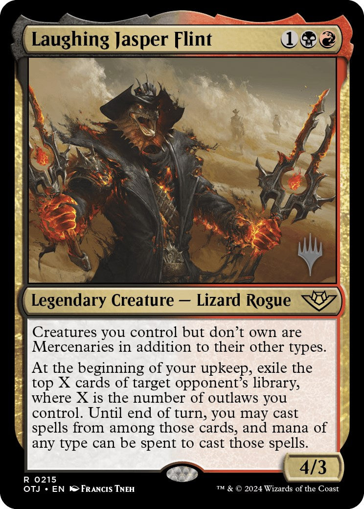 Laughing Jasper Flint (Promo Pack) [Outlaws of Thunder Junction Promos] MTG Single Magic: The Gathering | Red Claw Gaming