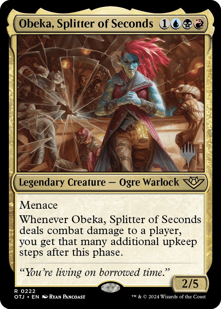 Obeka, Splitter of Seconds (Promo Pack) [Outlaws of Thunder Junction Promos] MTG Single Magic: The Gathering | Red Claw Gaming