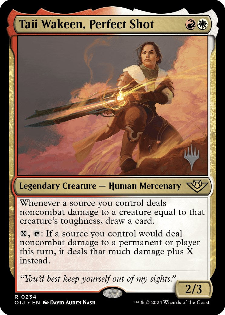 Taii Wakeen, Perfect Shot (Promo Pack) [Outlaws of Thunder Junction Promos] MTG Single Magic: The Gathering | Red Claw Gaming