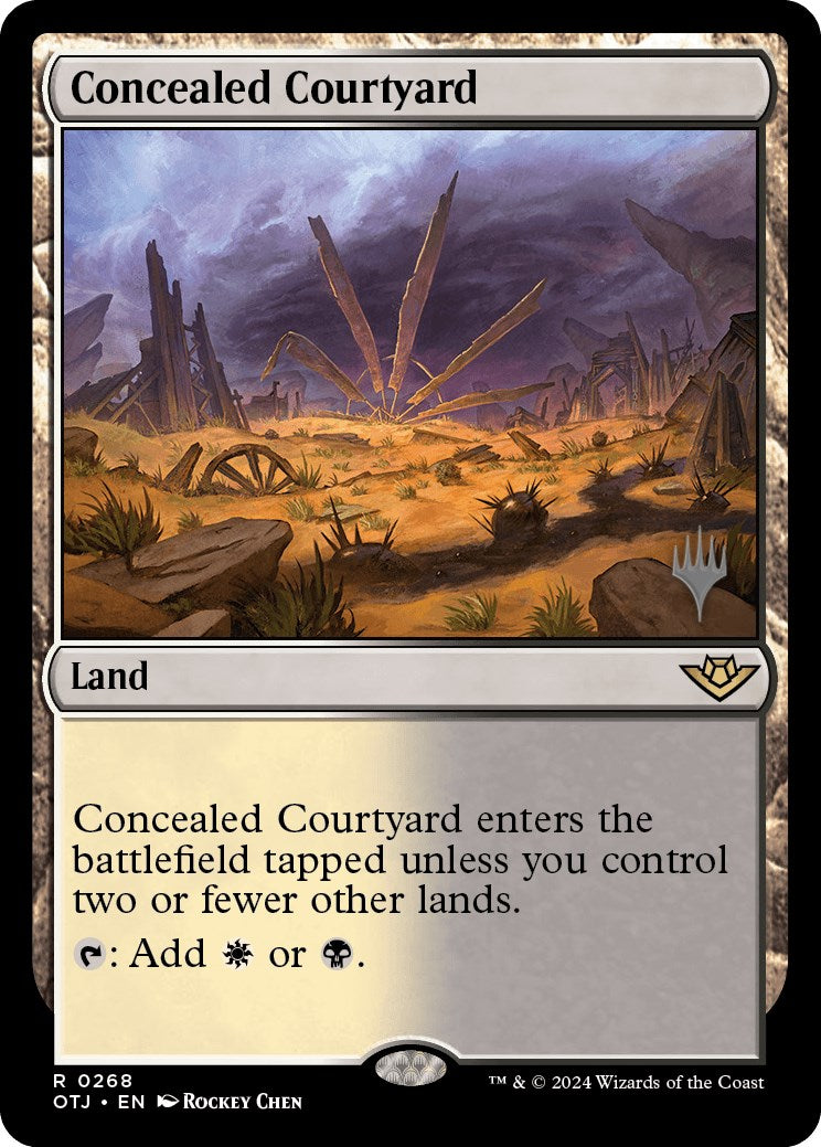 Concealed Courtyard (Promo Pack) [Outlaws of Thunder Junction Promos] MTG Single Magic: The Gathering | Red Claw Gaming