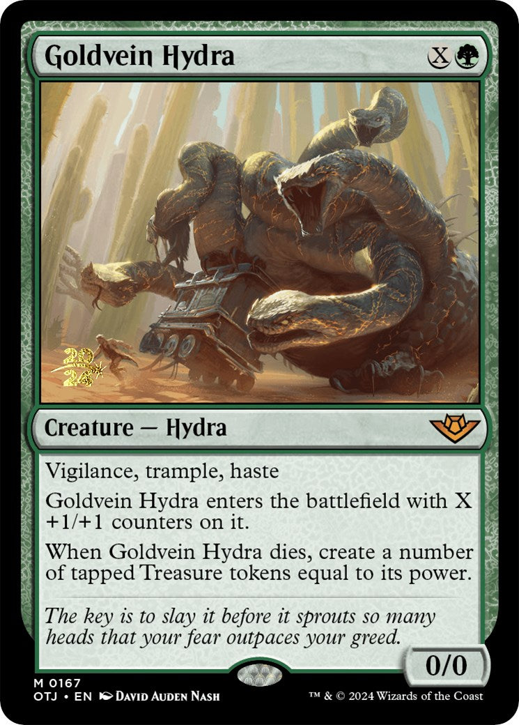 Goldvein Hydra [Outlaws of Thunder Junction Prerelease Promos] MTG Single Magic: The Gathering    | Red Claw Gaming
