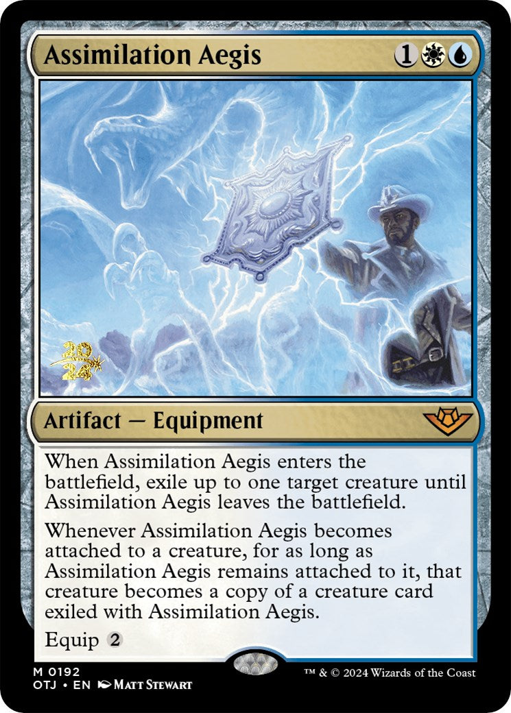 Assimilation Aegis [Outlaws of Thunder Junction Prerelease Promos] MTG Single Magic: The Gathering    | Red Claw Gaming
