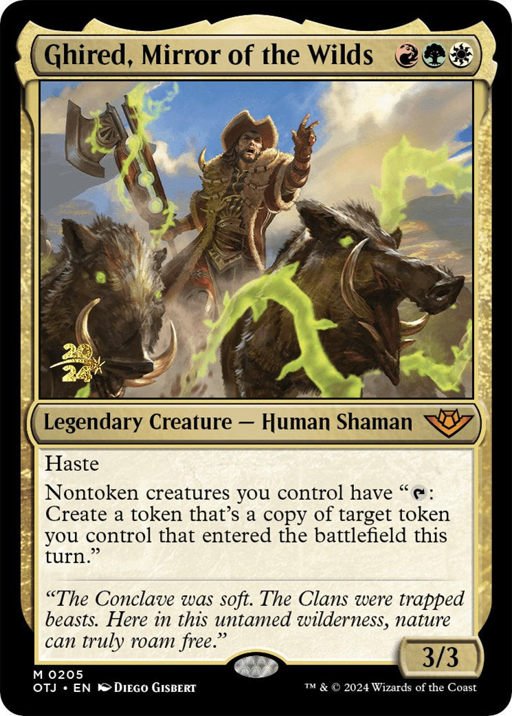Ghired, Mirror of the Wilds [Outlaws of Thunder Junction Prerelease Promos] MTG Single Magic: The Gathering    | Red Claw Gaming
