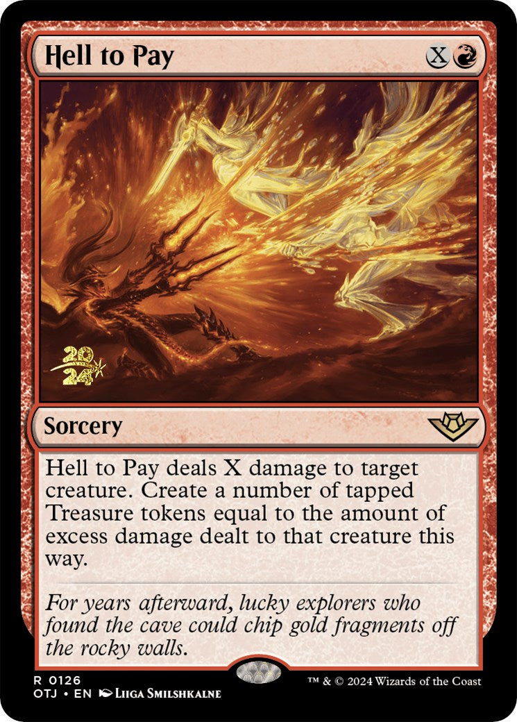 Hell to Pay [Outlaws of Thunder Junction Prerelease Promos] MTG Single Magic: The Gathering    | Red Claw Gaming