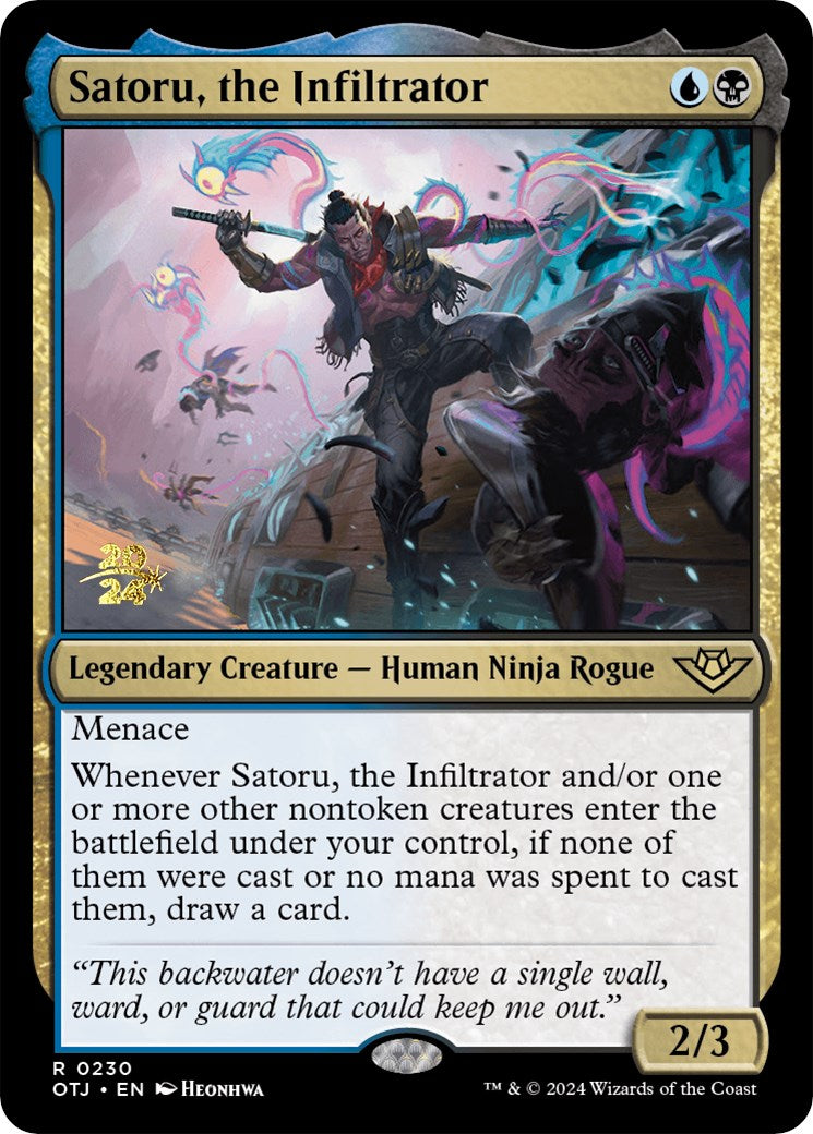 Satoru, the Infiltrator [Outlaws of Thunder Junction Prerelease Promos] MTG Single Magic: The Gathering    | Red Claw Gaming