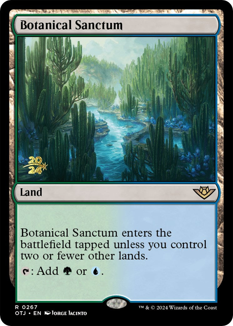 Botanical Sanctum (OTJ) [Outlaws of Thunder Junction Prerelease Promos] MTG Single Magic: The Gathering    | Red Claw Gaming