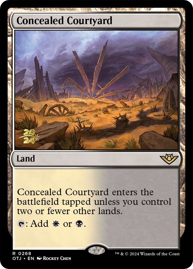 Concealed Courtyard (OTJ) [Outlaws of Thunder Junction Prerelease Promos] MTG Single Magic: The Gathering    | Red Claw Gaming