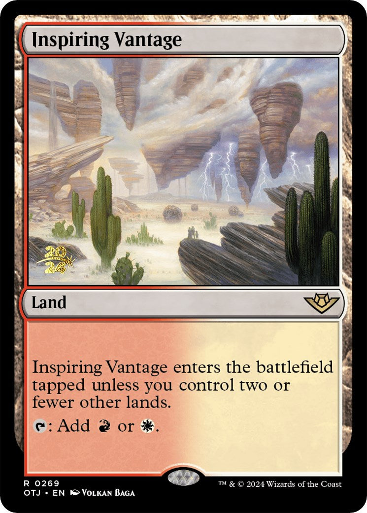 Inspiring Vantage (OTJ) [Outlaws of Thunder Junction Prerelease Promos] MTG Single Magic: The Gathering    | Red Claw Gaming
