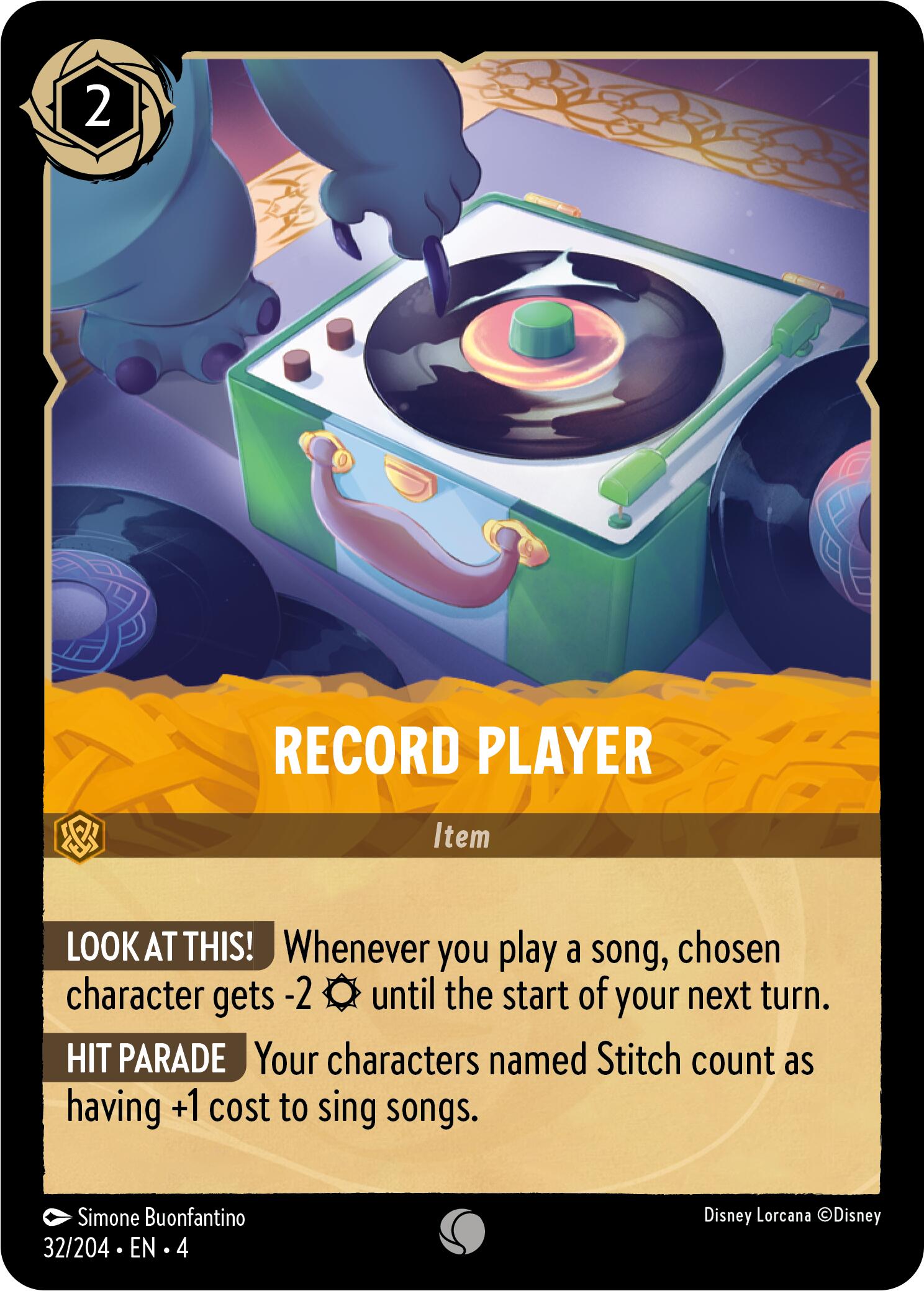 Record Player (32/204) [Ursula's Return] Lorcana Single Disney | Red Claw Gaming