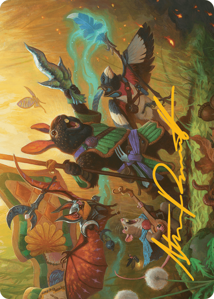 Valley Questcaller Art Card (Gold-Stamped Signature) [Bloomburrow Art Series] MTG Single Magic: The Gathering | Red Claw Gaming