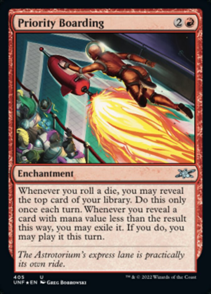 Priority Boarding (Galaxy Foil) [Unfinity] MTG Single Magic: The Gathering    | Red Claw Gaming