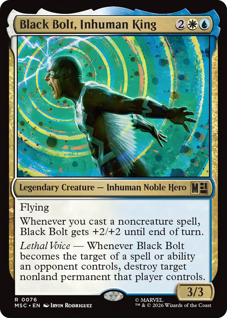 Black Bolt, Inhuman King (Surge Foil) [Marvel Super Heroes Commander] | Red Claw Gaming