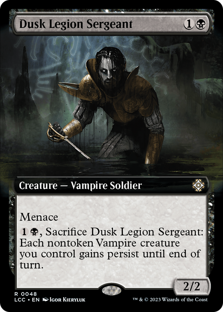 Dusk Legion Sergeant (Extended Art) [The Lost Caverns of Ixalan Commander] MTG Single Magic: The Gathering | Red Claw Gaming