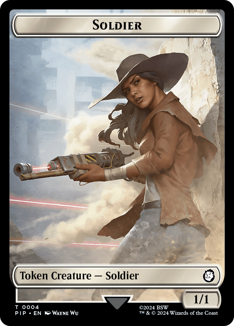 Treasure (0019) // Soldier (0004) Double-Sided Token [Fallout Tokens] MTG Single Magic: The Gathering | Red Claw Gaming