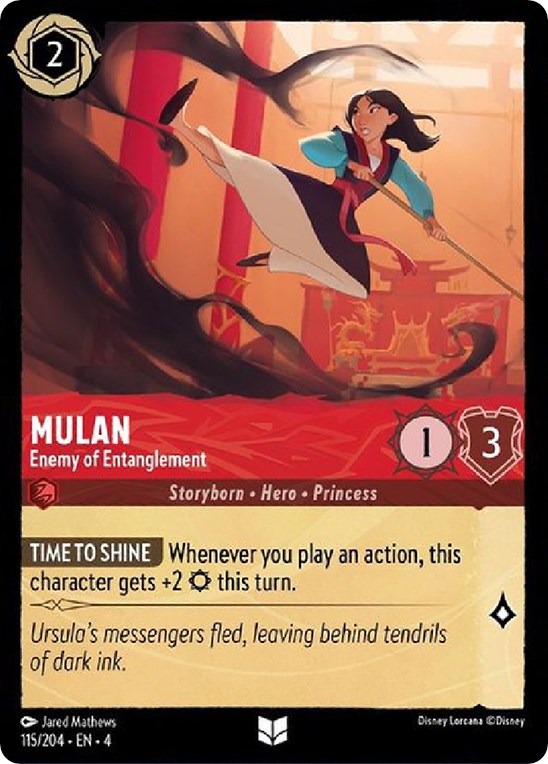 Mulan - Enemy of Entanglement (115/204) [Ursula's Return] Lorcana Single Disney | Red Claw Gaming