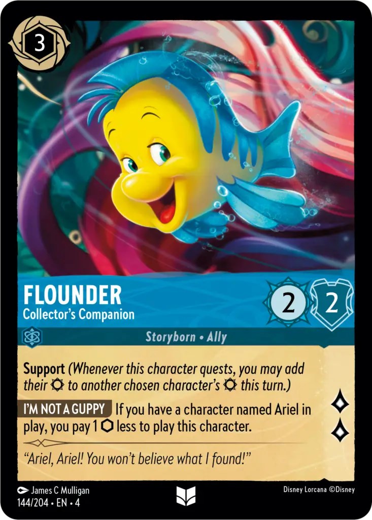 Flounder - Collector's Companion (144/204) [Ursula's Return] Lorcana Single Disney | Red Claw Gaming