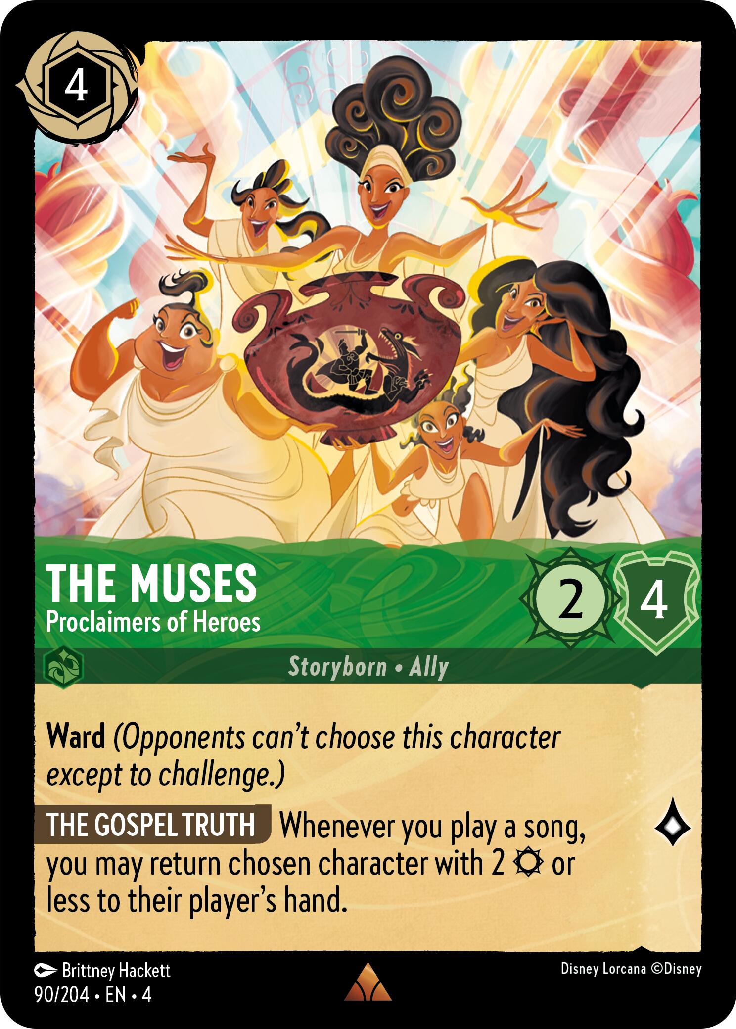 The Muses - Proclaimers of Heroes (90/204) [Ursula's Return] Lorcana Single Disney | Red Claw Gaming
